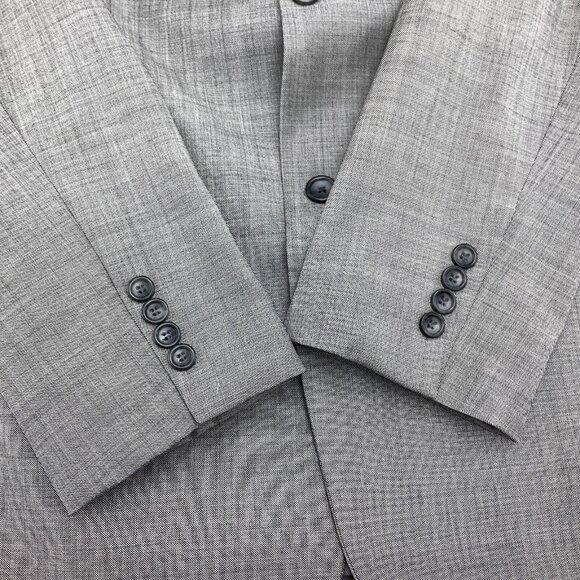 Pronto Uomo Blazer Men 44XLong Gray‎ Double Vent Classic Career Suit Jacket Wool - Picture 3 of 12